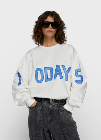 statement sweater logo | ecru