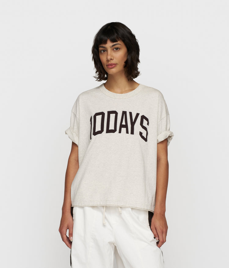 baseball tee 10DAYS | soft white melee