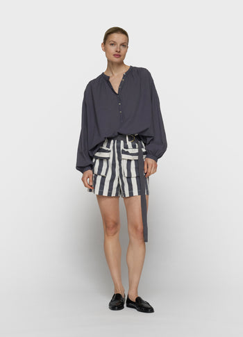 flowy blouse | steel blue