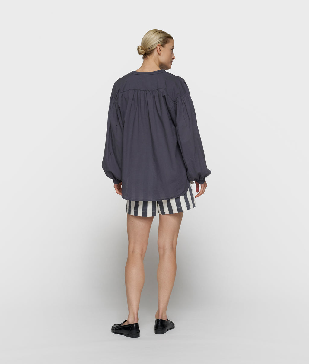 flowy blouse | steel blue