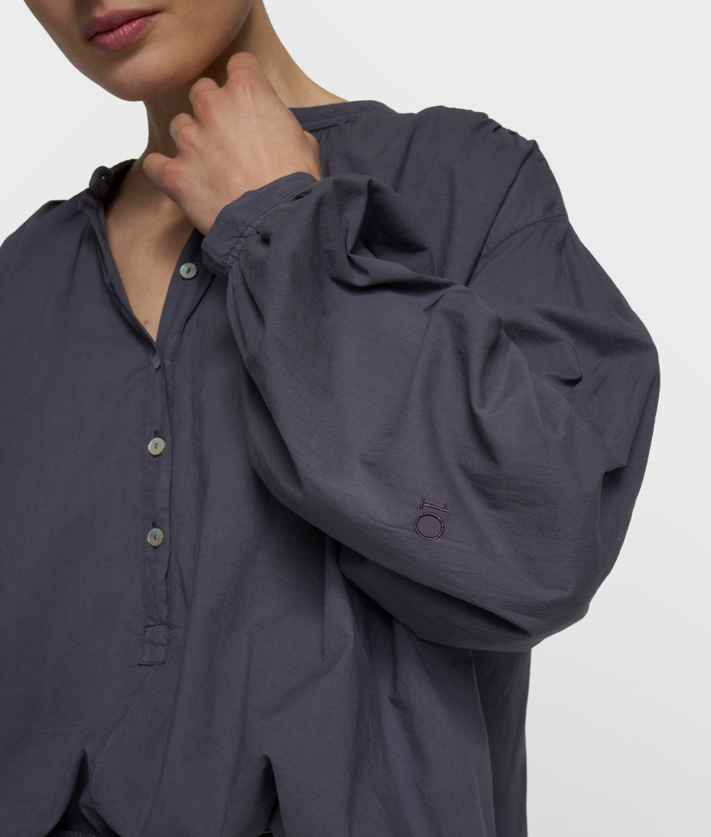 flowy blouse | steel blue