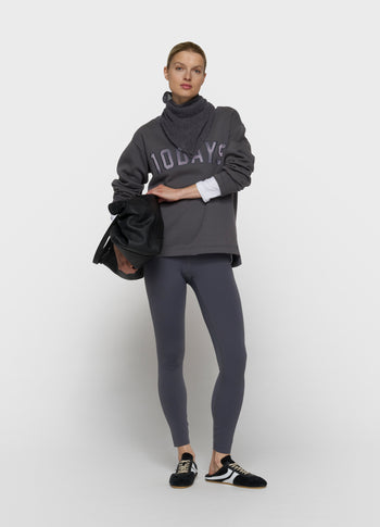 petite statement sweater | steel blue