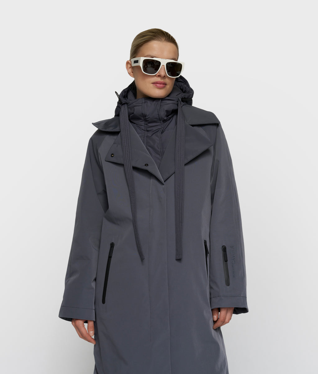 the cool coat | steel blue