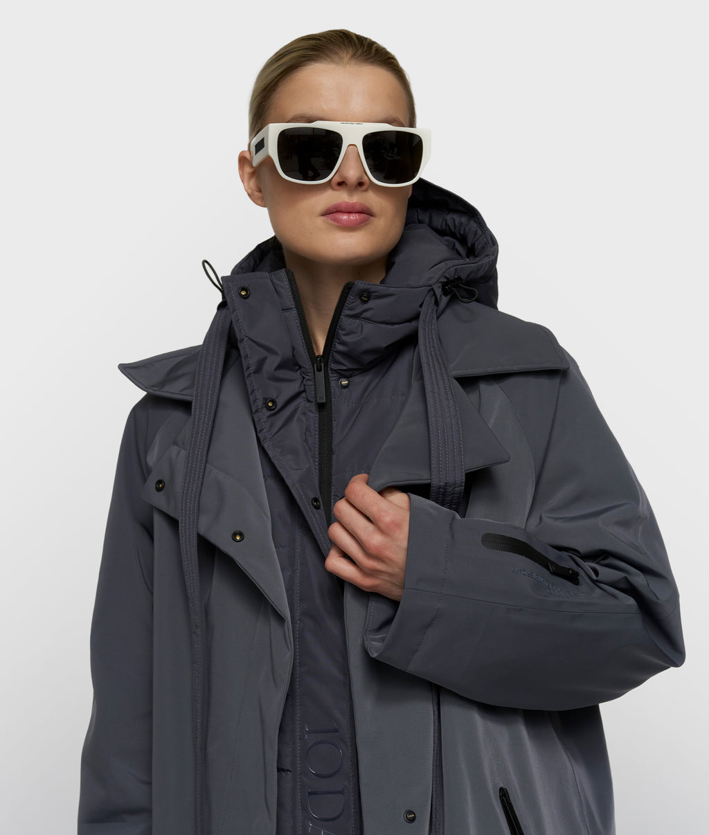 the cool coat | steel blue
