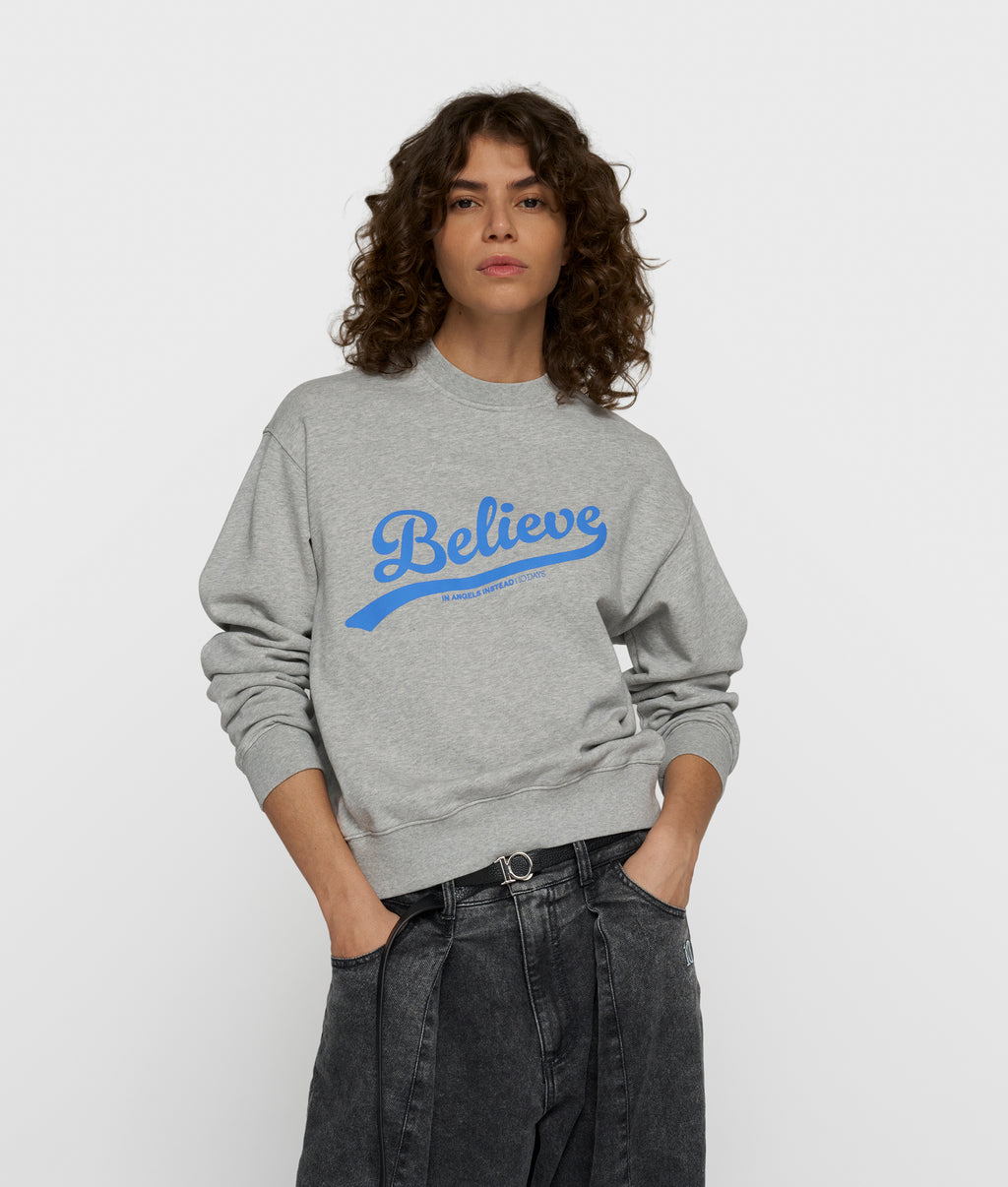 petite sweater | light grey melee