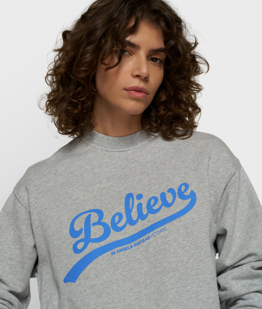 petite sweater | light grey melee