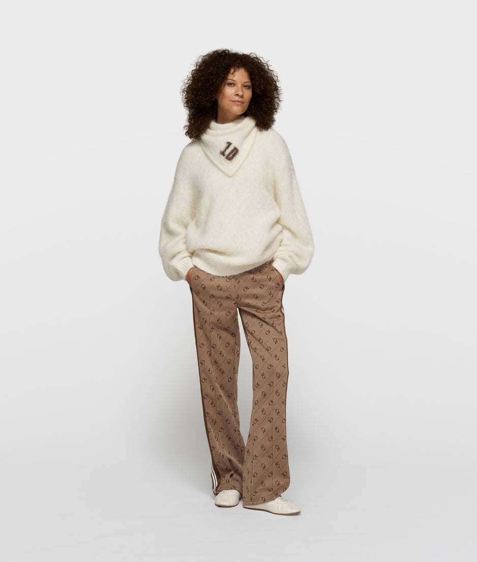 statement knit sweater | ecru