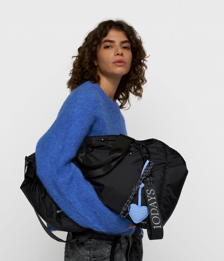 padded shopper | black