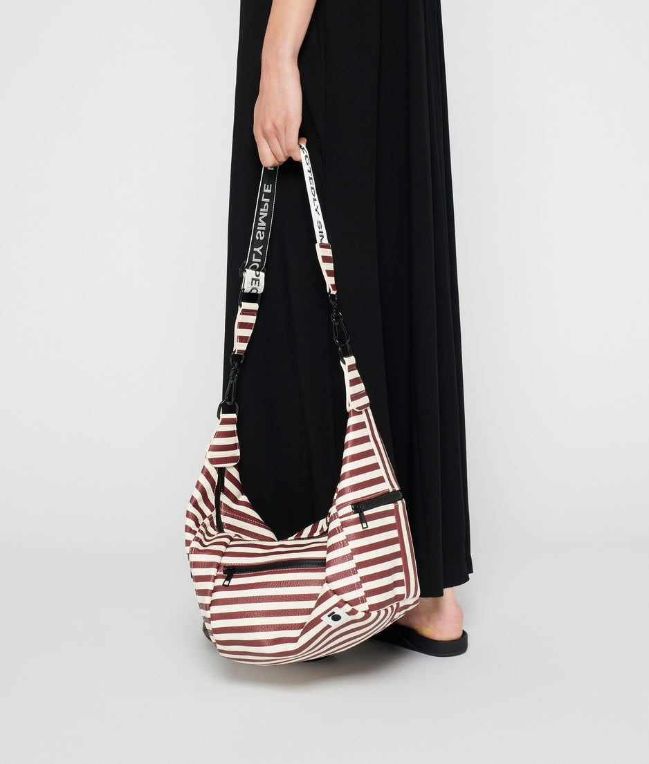 banana bag stripe | burgundy