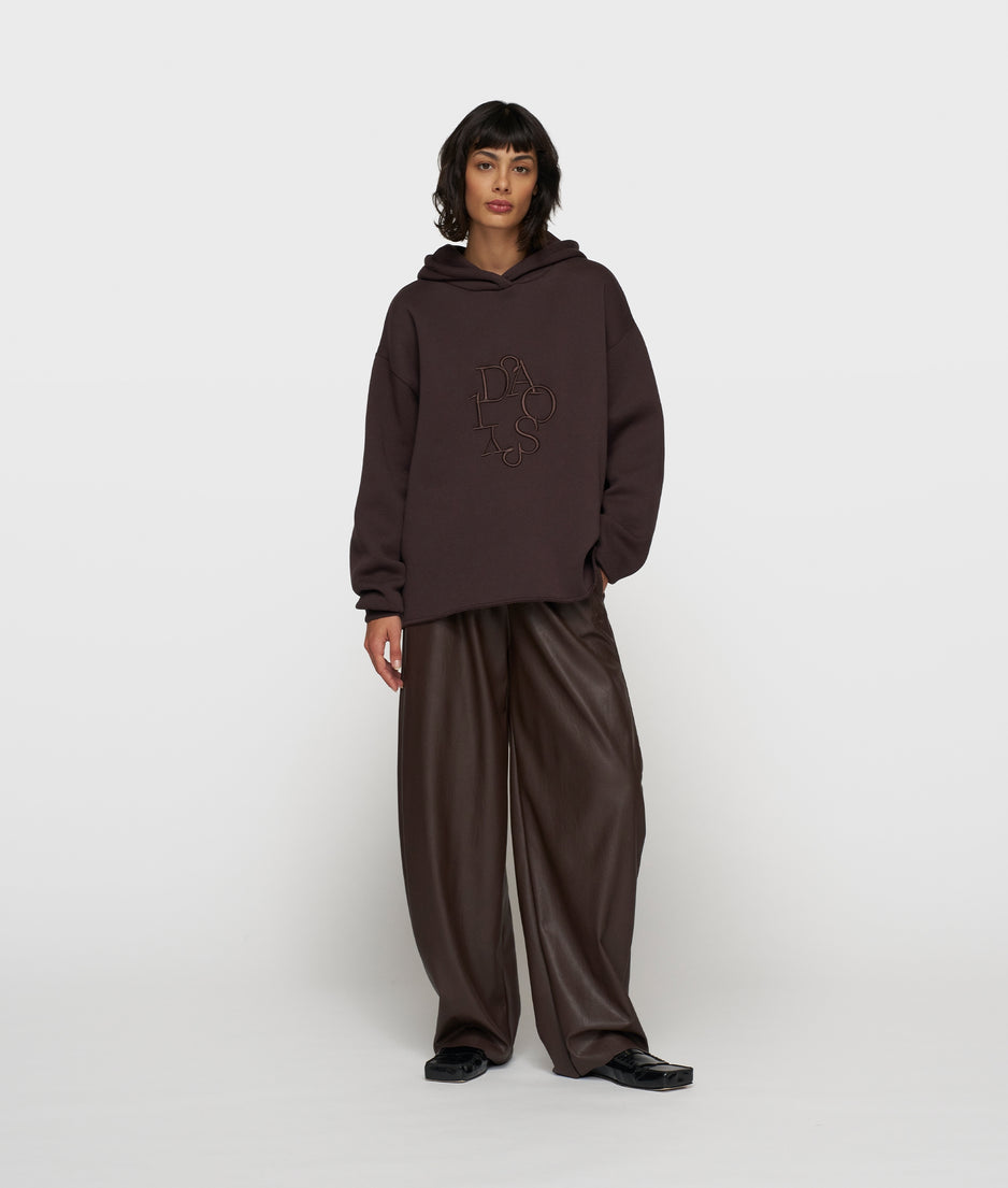 statement hoodie embro | deep wine