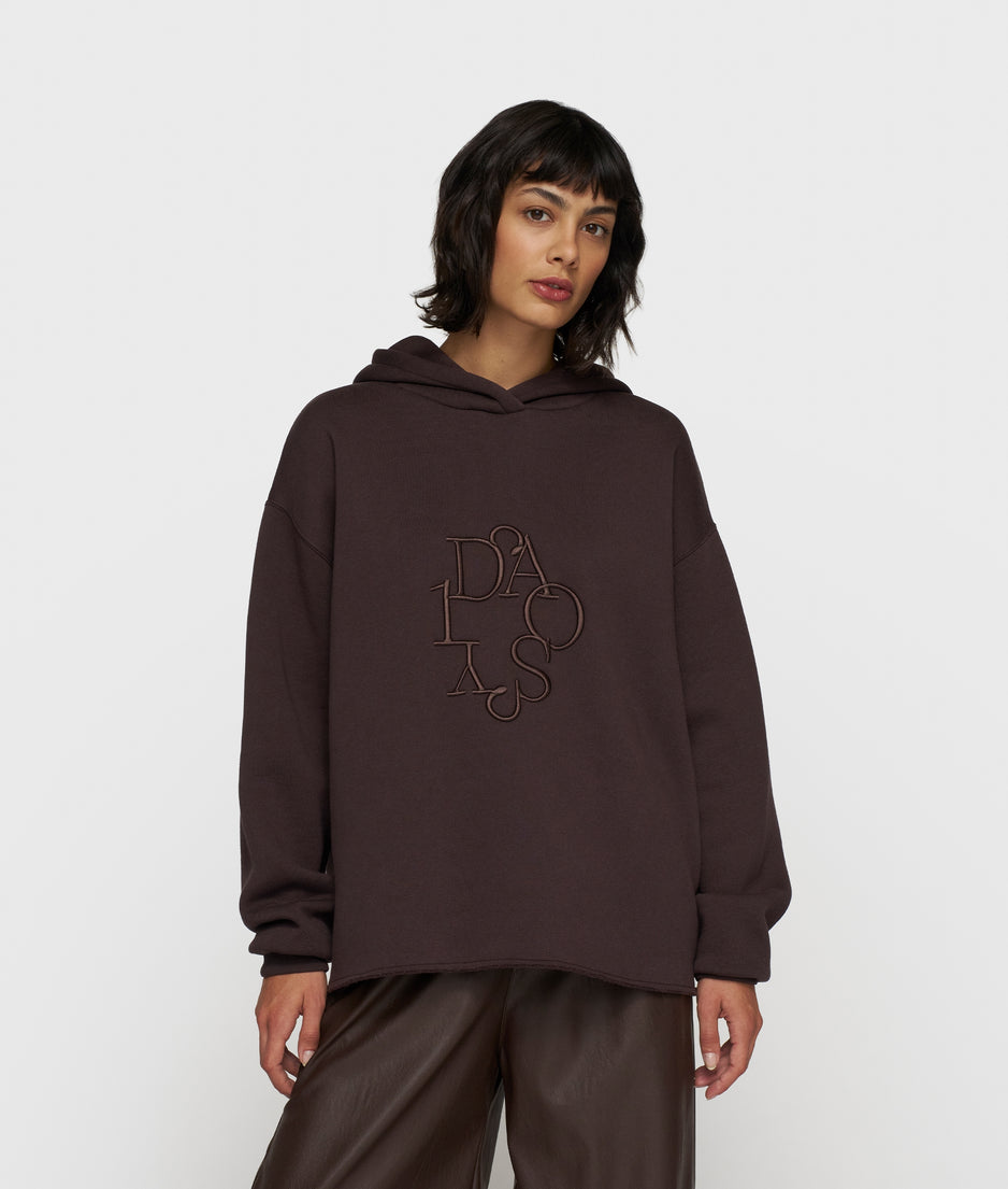 statement hoodie embro | deep wine