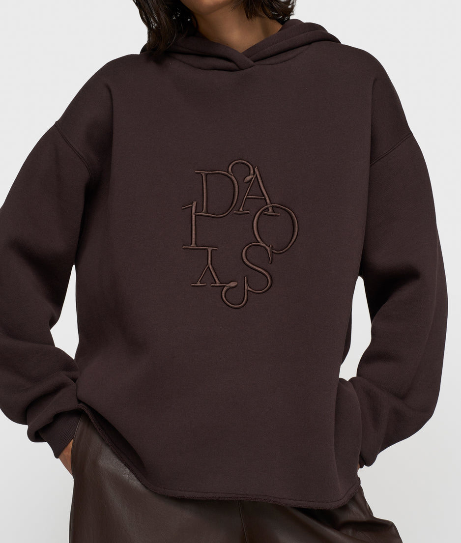 statement hoodie embro | deep wine