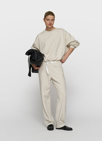 pleated sweater 10DAYS | soft white melee