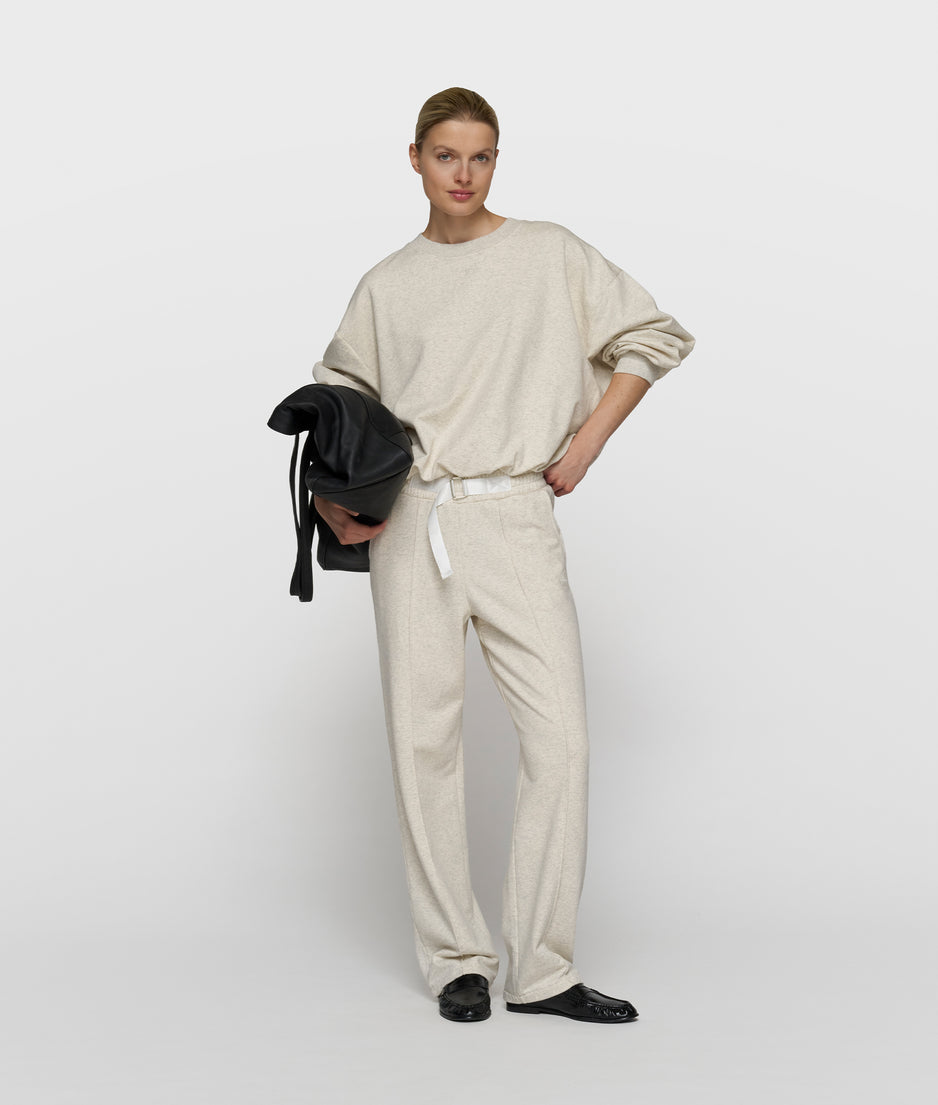 pleated sweater 10DAYS | soft white melee