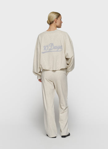 pleated sweater 10DAYS | soft white melee