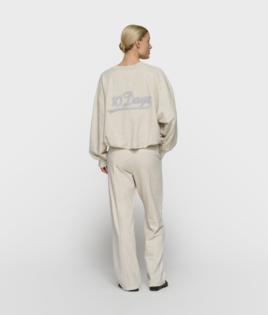 pleated sweater 10DAYS | soft white melee