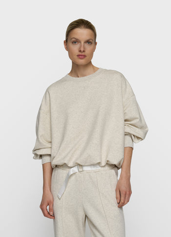pleated sweater 10DAYS | soft white melee
