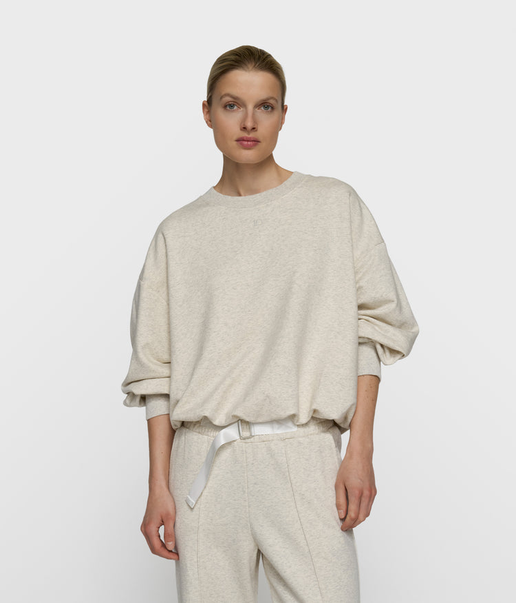 pleated sweater 10DAYS | soft white melee