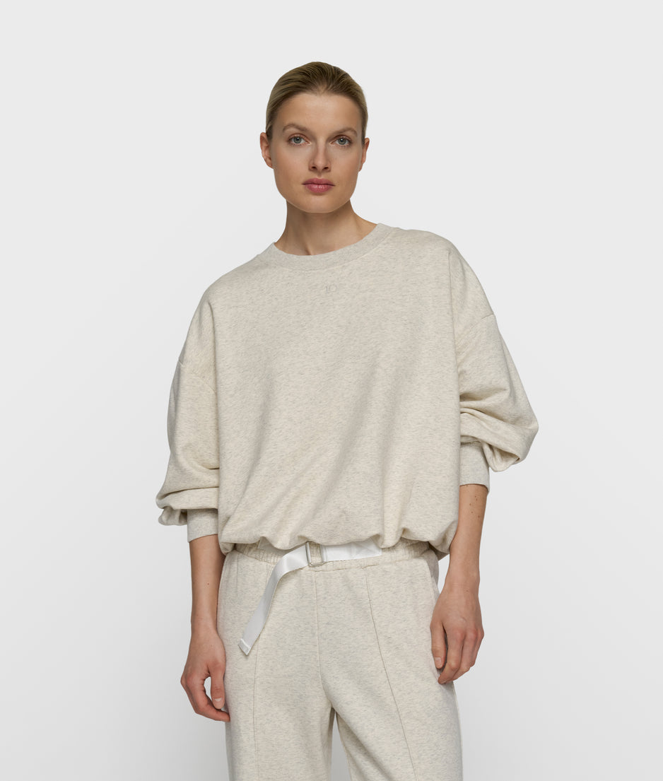 pleated sweater 10DAYS | soft white melee