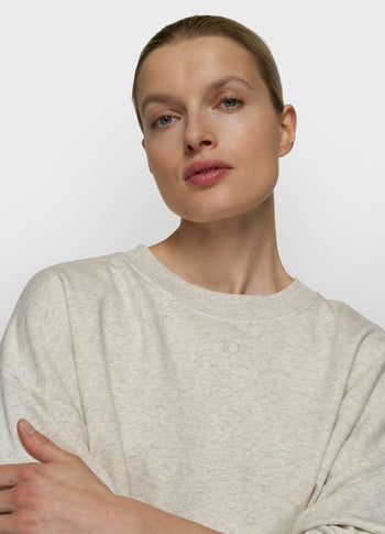 pleated sweater 10DAYS | soft white melee