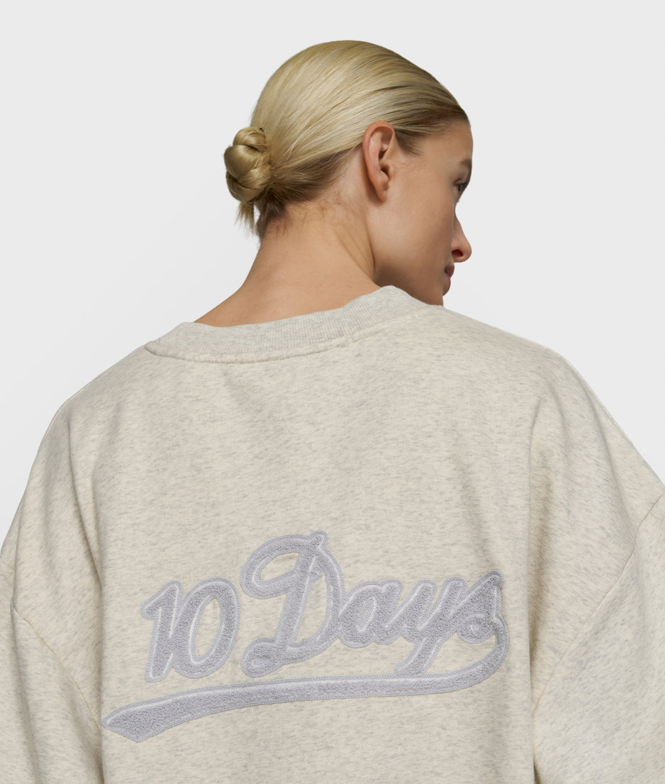 pleated sweater 10DAYS | soft white melee