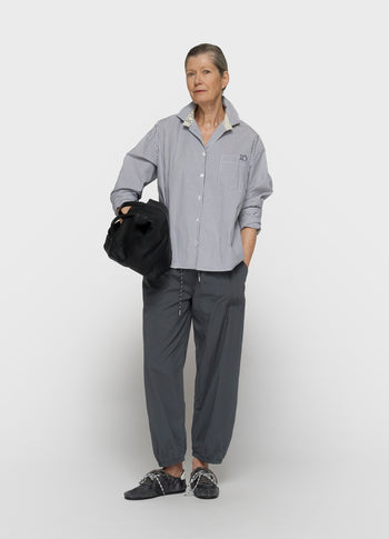 shirt stripes | white/steel blue