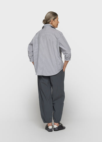 shirt stripes | white/steel blue