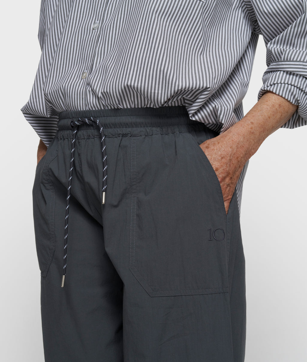 crinkle jogger | steel blue