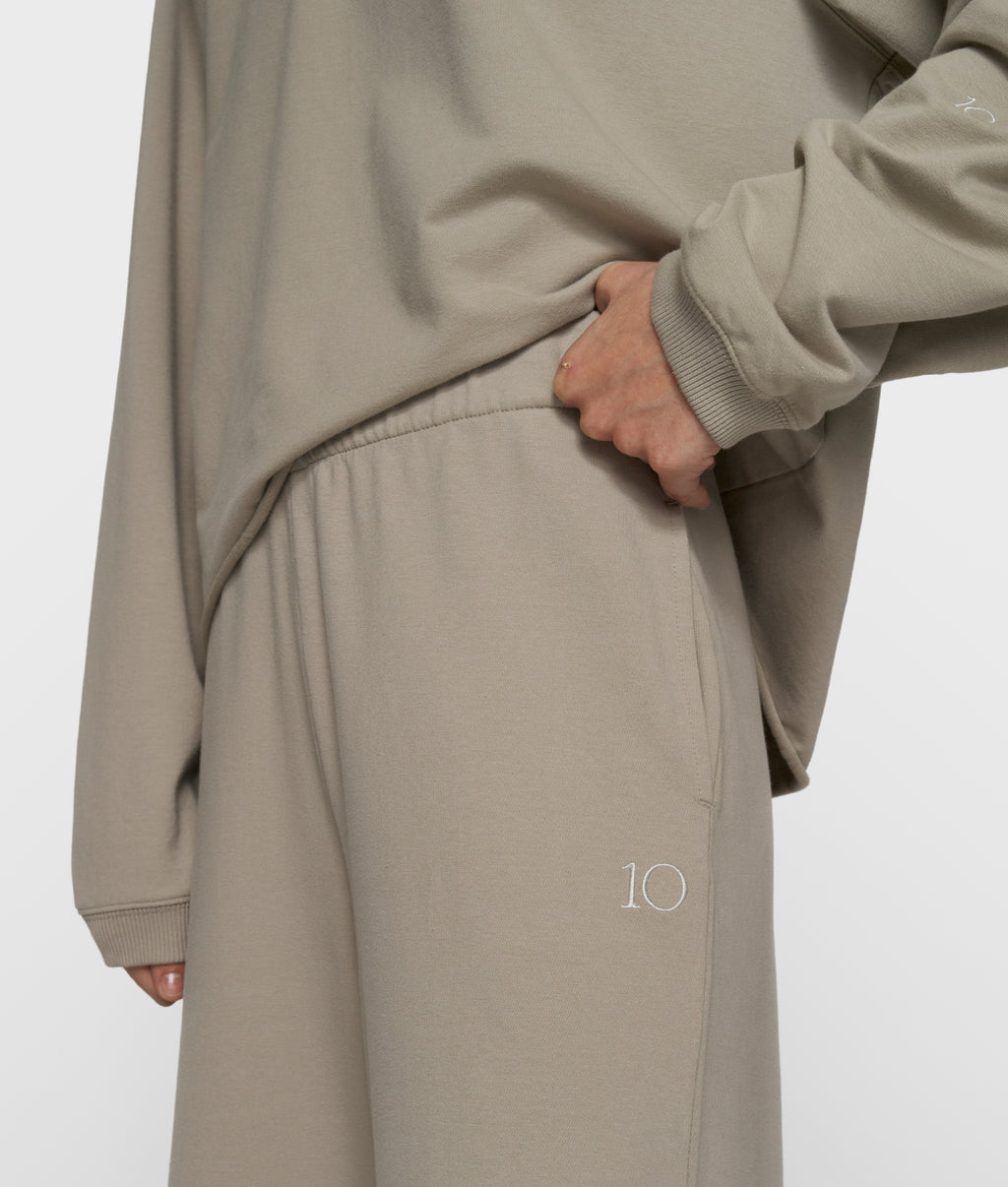silent chique wide jogger | fog