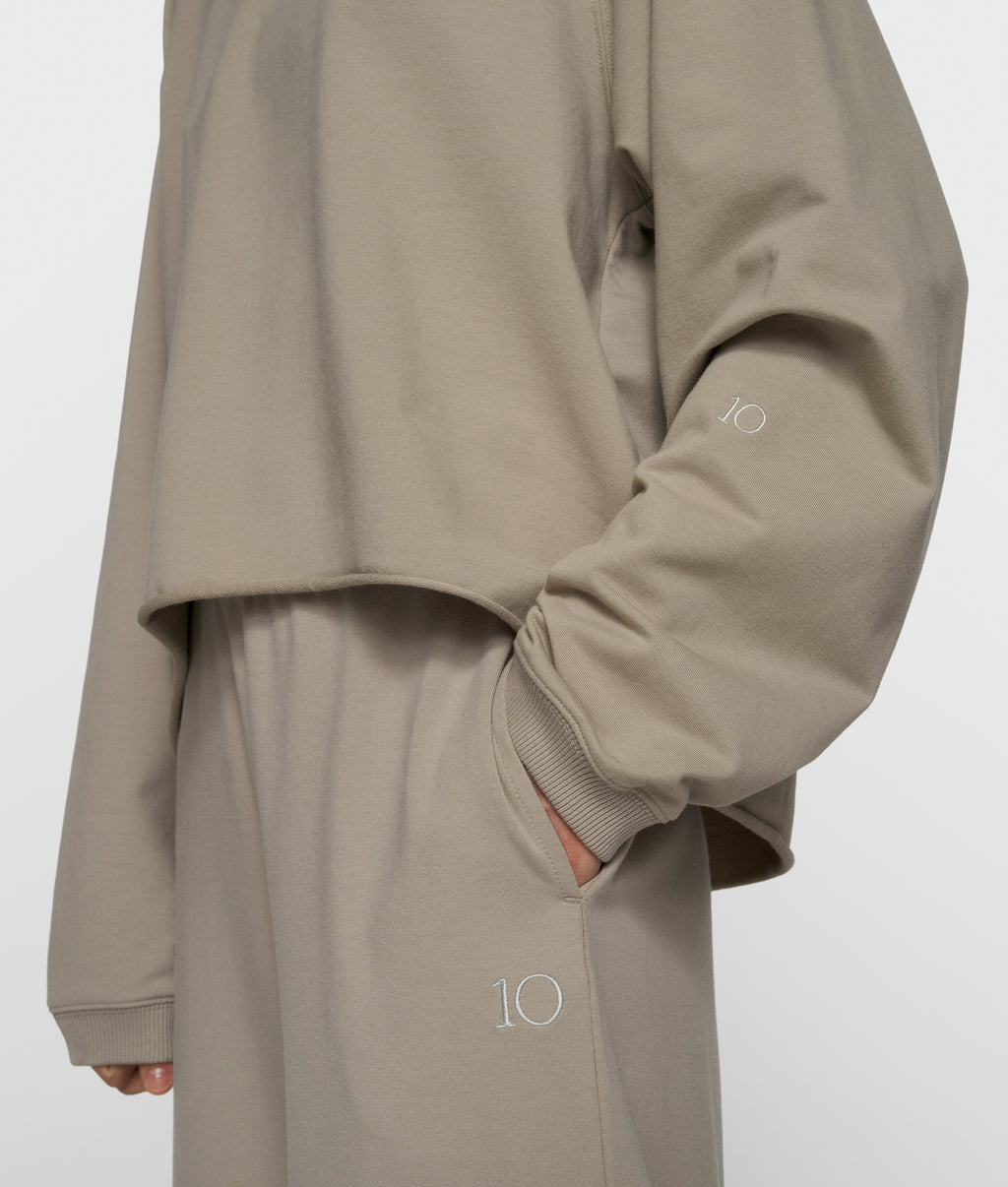 silent chique raglan sweater | fog