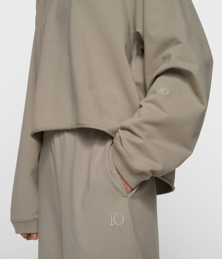 silent chique raglan sweater | fog