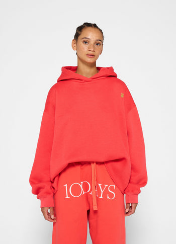 hoodie | coral red