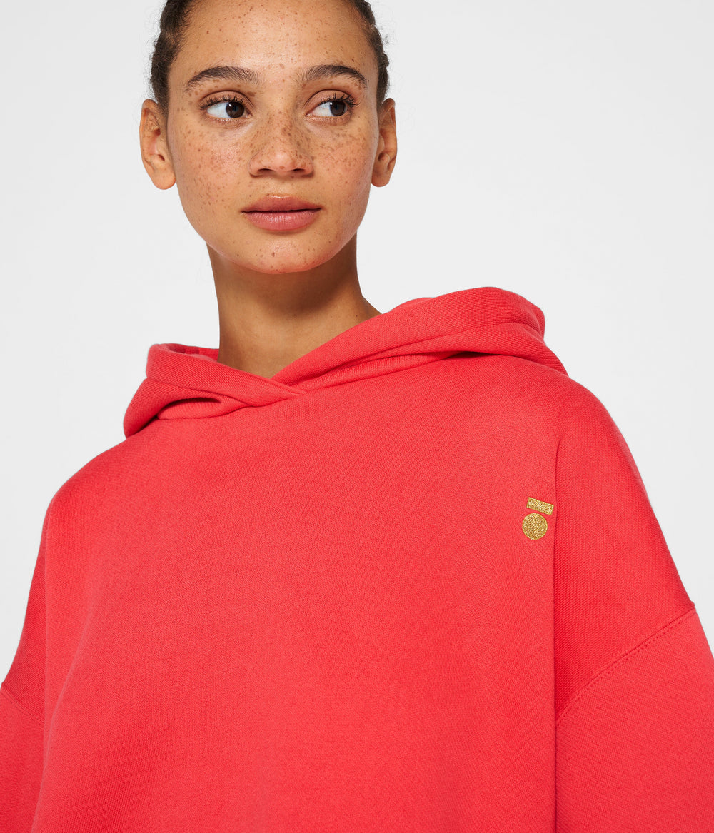 hoodie | coral red