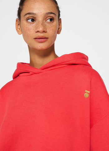 hoodie | coral red