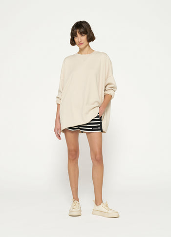 LA fleece sweater | light safari