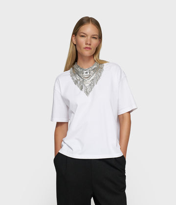 necklace scarf | silver