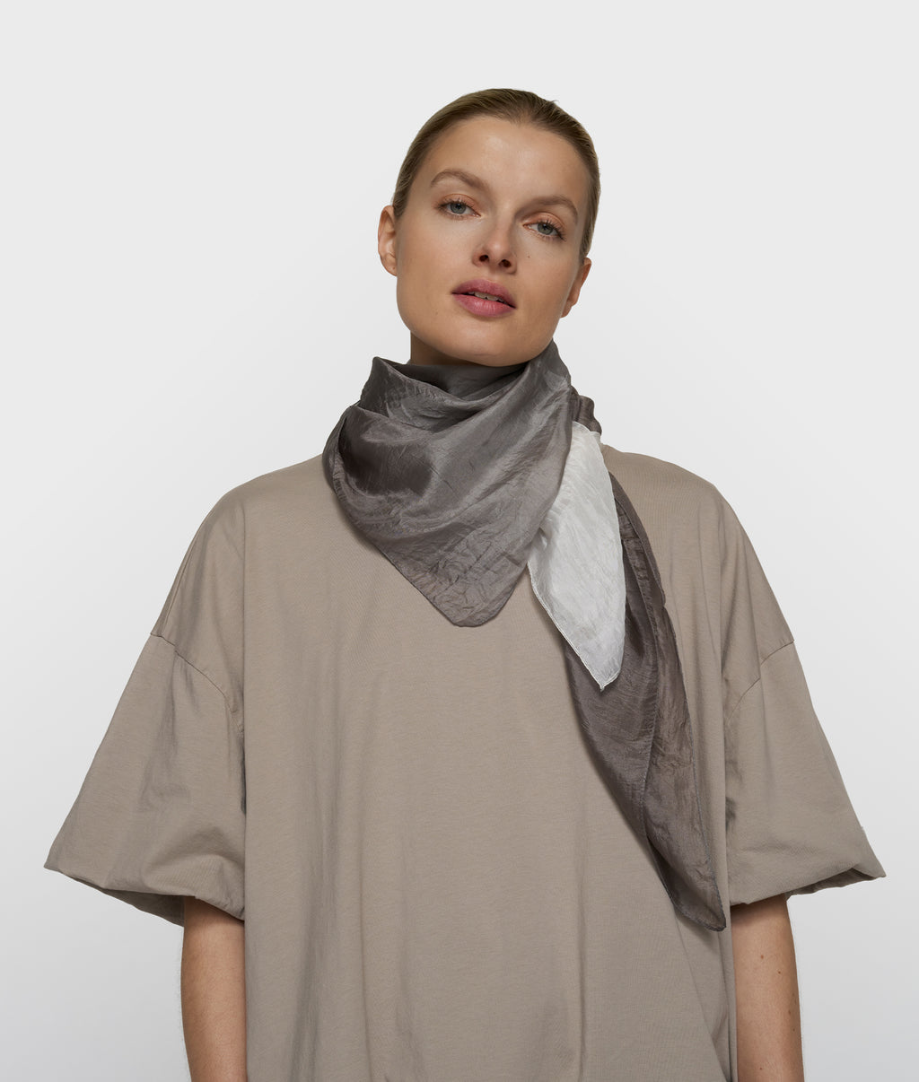 silk scarf dip dye | mid grey