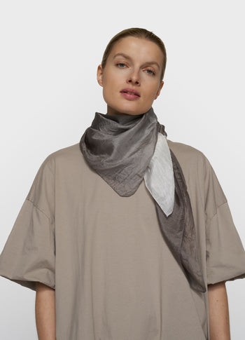 silk scarf dip dye | mid grey