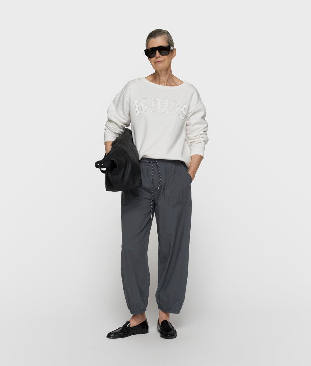 petite statement sweater | ecru