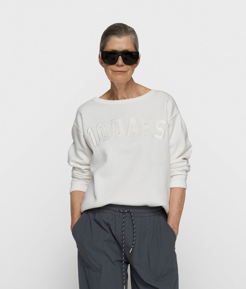 petite statement sweater | ecru