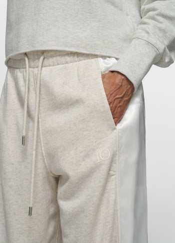 western jogger fleece | soft white melee