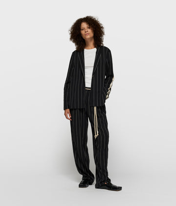 flowy pants pinstripe | black
