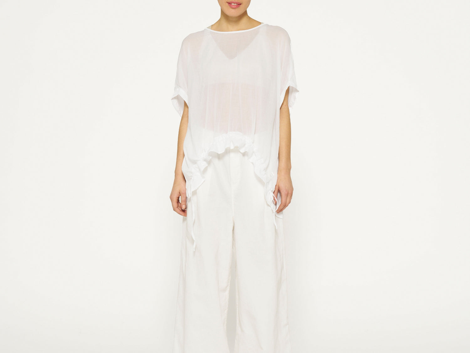 shortsleeve blouse | white
