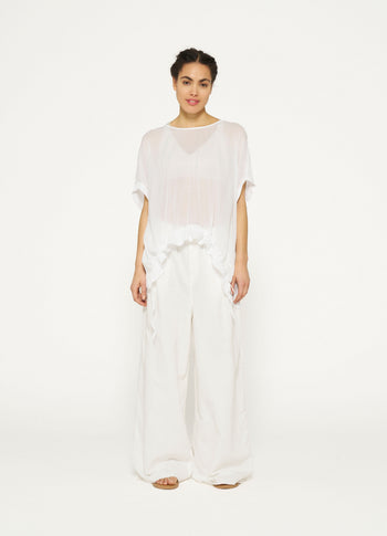 shortsleeve blouse | white