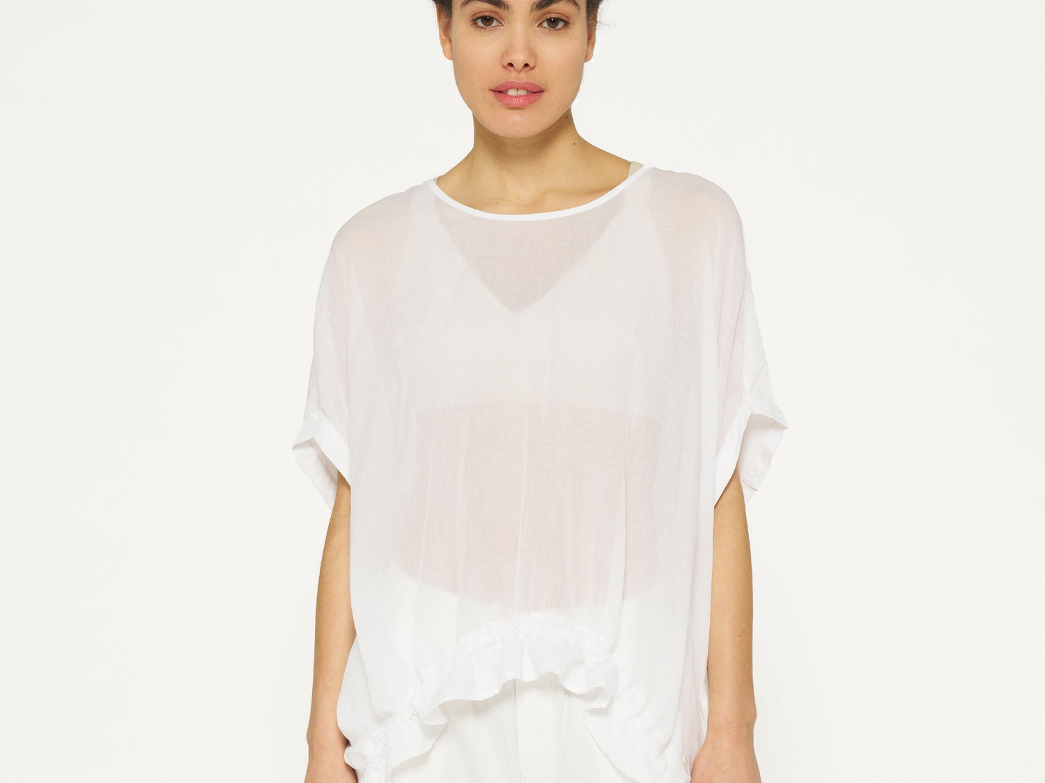 shortsleeve blouse | white