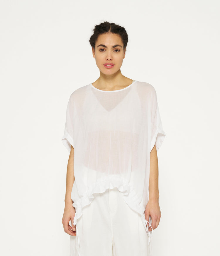 shortsleeve blouse | white