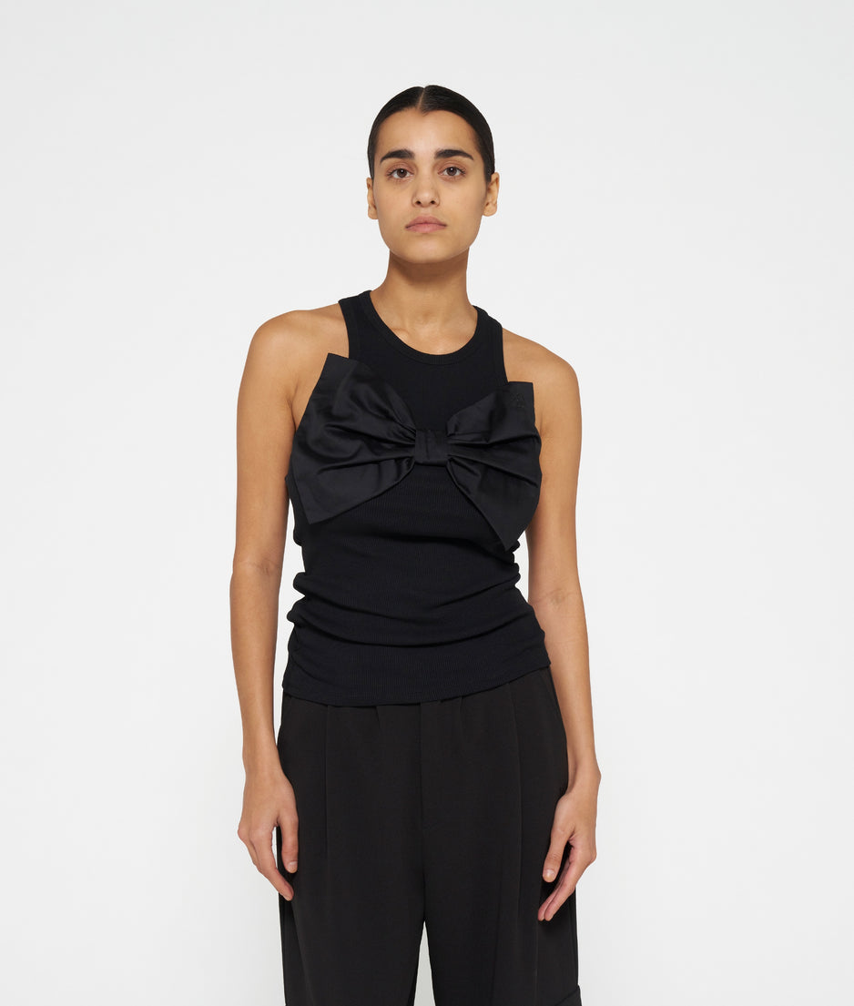 tank top bow | black