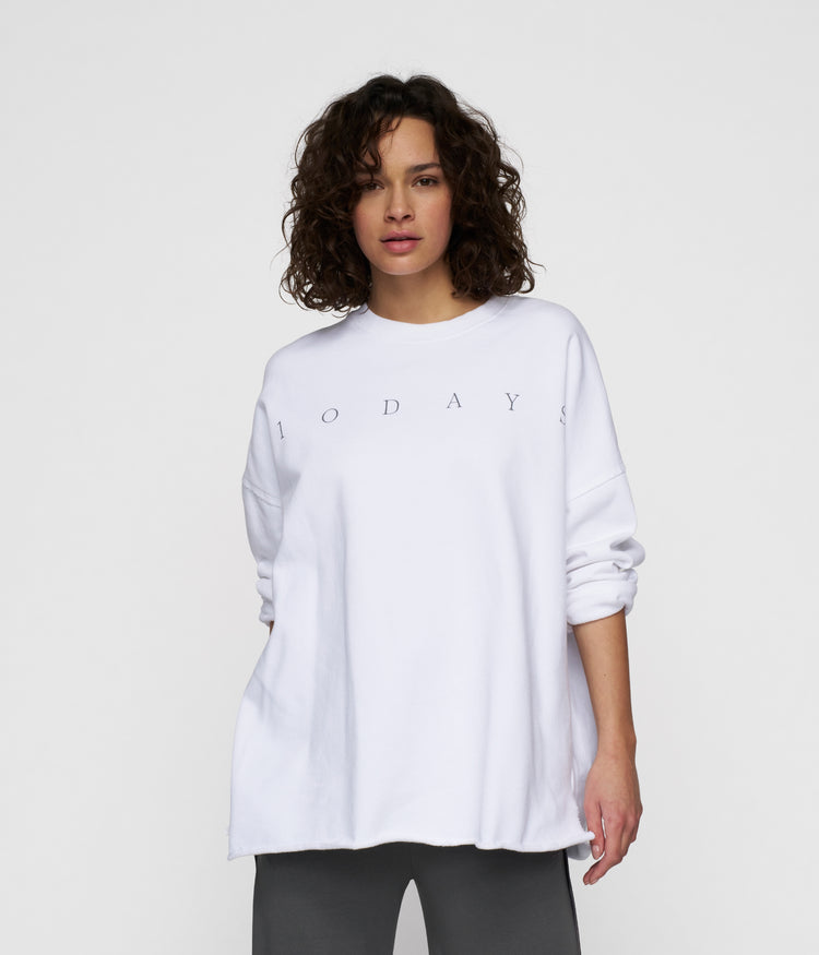 beach sweater | white