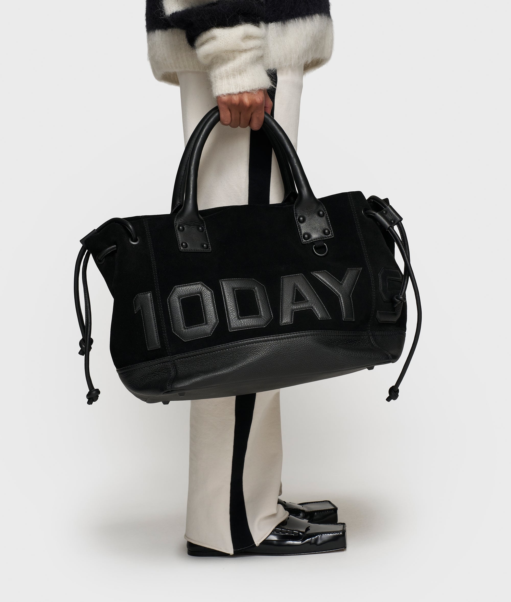 [ECTAR]★ルーズ BIG BAG_BLACK★SEASON OFF leather shopper | black | 10DAYS | Official Online Store