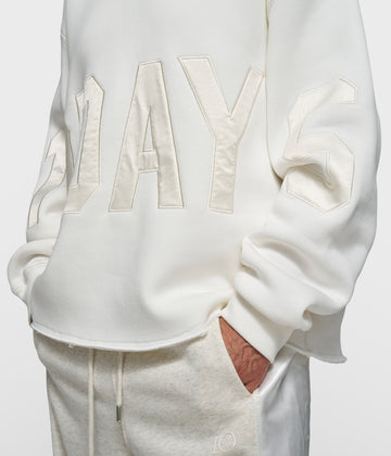 statement logo hoodie | ecru